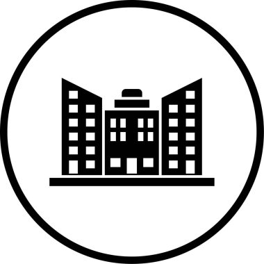 Modern yapı simgesinin vektör illüstrasyonu