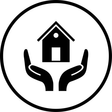 Gayrimenkul vektör simgesi modern basit tasarım