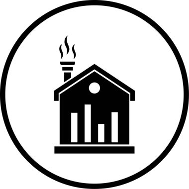 Bir ateş simgesinin vektör illüstrasyonu