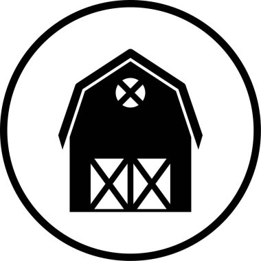 Çiftlik simgesinin vektör illüstrasyonu