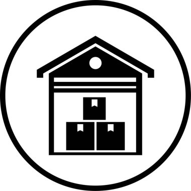 Bir dağıtım simgesinin vektör illüstrasyonu