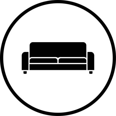 Kanepe. Web simgesi basit illüstrasyon