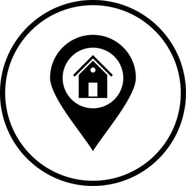 konum. Web simgesi basit illüstrasyon