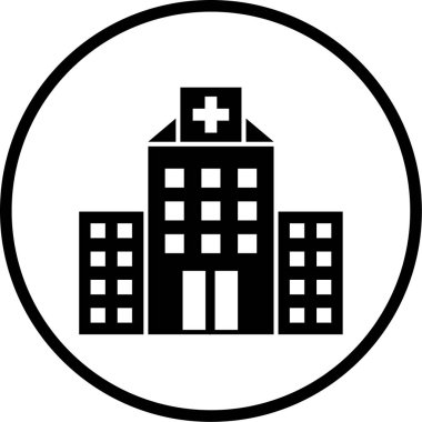Hastane. Web simgesi basit tasarım