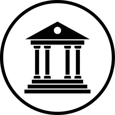 Banka simgesi, vektör illüstrasyonu