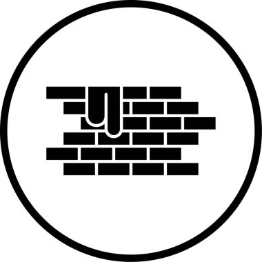 Tuğla duvar simge vektör çizim