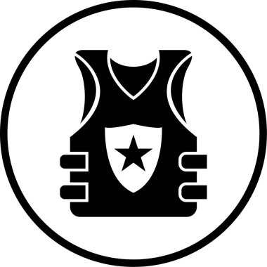 Kalkan. Web simgesi basit illüstrasyon