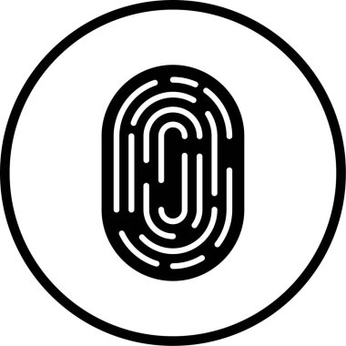 Parmak izi. Web simgesi basit illüstrasyon