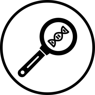 Büyütme cam simgesi, vektör illüstrasyonu