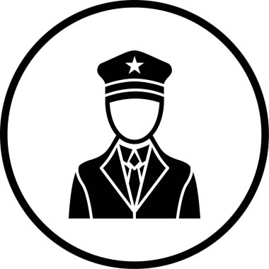 Bir polis simgesinin vektör illüstrasyonu