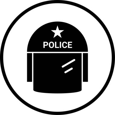 Polisin vektör ikonu. Basit resimleme