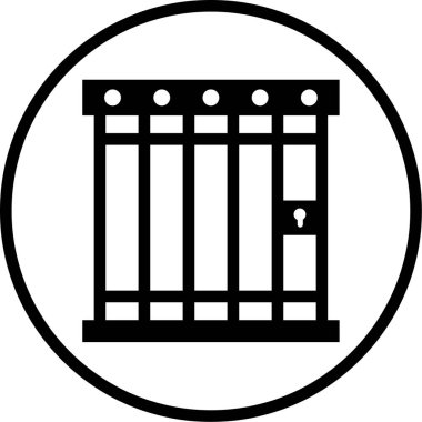 Hapishane. Web simgesi basit tasarım 