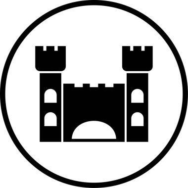 Şato. Web simgesi basit illüstrasyon