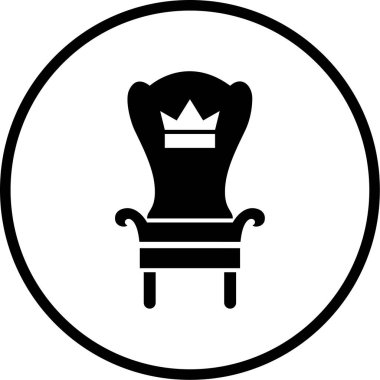 Bir sandalye simgesinin vektör illüstrasyonu