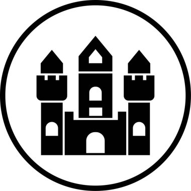 Şato. Web simgesi basit illüstrasyon