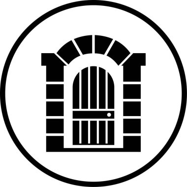 Kapılar. Web simgesi basit illüstrasyon