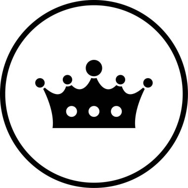 Taç. Web simgesi basit illüstrasyon