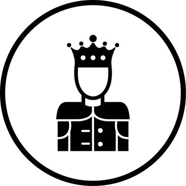 Bir kral simgesinin vektör illüstrasyonu