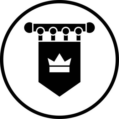 Kalkan simgesinin vektör illüstrasyonu