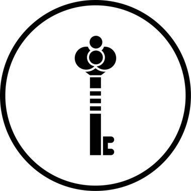 Kişisel ve ticari kullanım anahtarı için illüstrasyon simgesi 