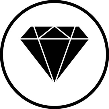 Elmas. Web simgesi basit illüstrasyon