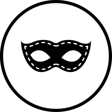 Maske. Web simgesi basit illüstrasyon