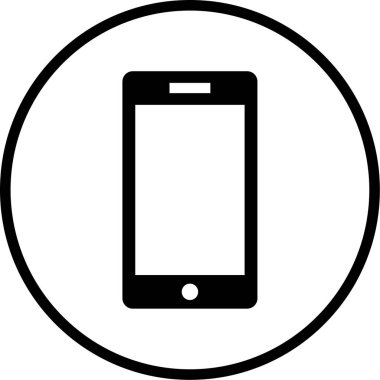 Cep telefonu simgesi, vektör illüstrasyonu