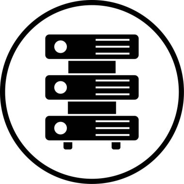 veritabanı. Web simgesi basit illüstrasyon