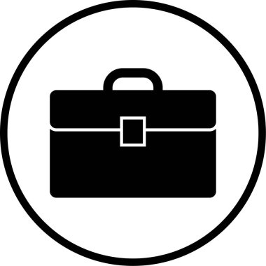 Evrak çantası simgesinin vektör illüstrasyonu