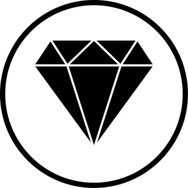 Elmas. Web simgesi basit illüstrasyon