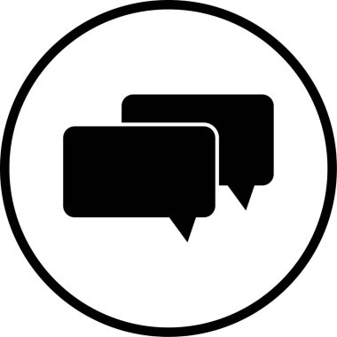 Sohbet simgesi vektör illüstrasyonu