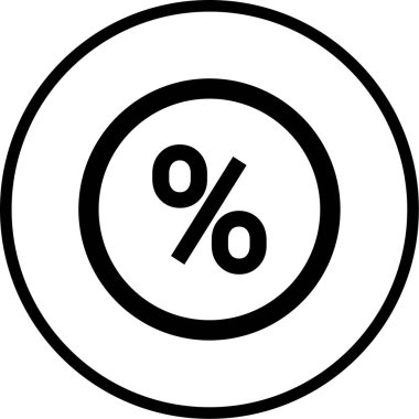 yüzde web simgesi basit illüstrasyon