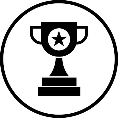 Kupa. Web simgesi basit illüstrasyon