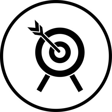 Hedef. Web simgesi basit illüstrasyon