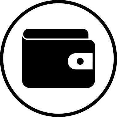 Cüzdan. Web simgesi basit illüstrasyon