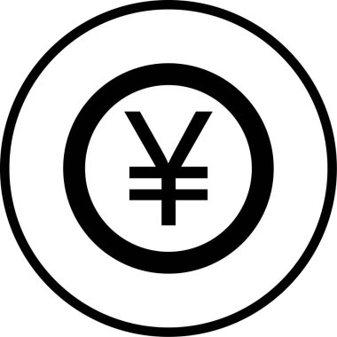 yen. Web simgesi basit illüstrasyon