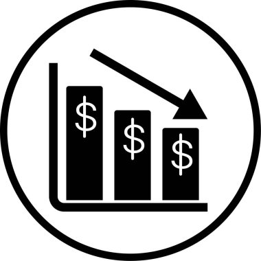 Dolar. Web simgesi basit illüstrasyon