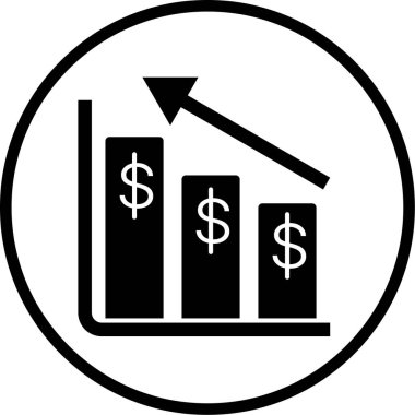 Dolar. Web simgesi basit illüstrasyon