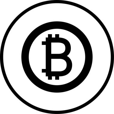 bitcoin. Web simgesi basit illüstrasyon