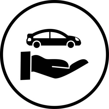 - Araba. Web simgesi basit illüstrasyon