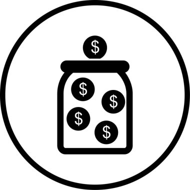 Dolar. Web simgesi basit illüstrasyon