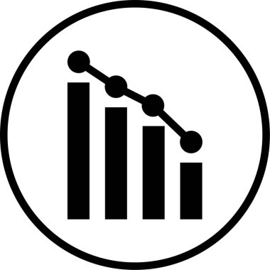iş grafiği simgesi, vektör illüstrasyonu