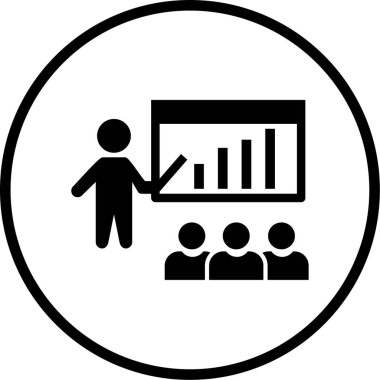 Kişisel ve ticari kullanım için iş sunum simgesi.