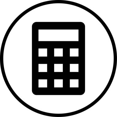 Hesap makinesi. Web simgesi basit illüstrasyon