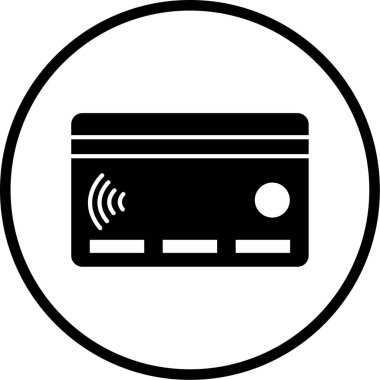 Modern kredi kartı simgesinin vektör illüstrasyonu