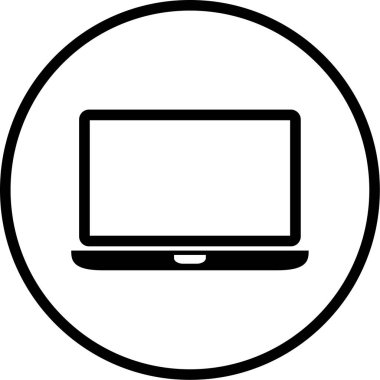 Bilgisayar. Web simgesi basit illüstrasyon