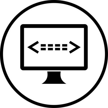 Bilgisayar. Web simgesi basit illüstrasyon