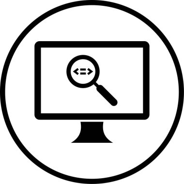 Bilgisayar. Web simgesi basit illüstrasyon