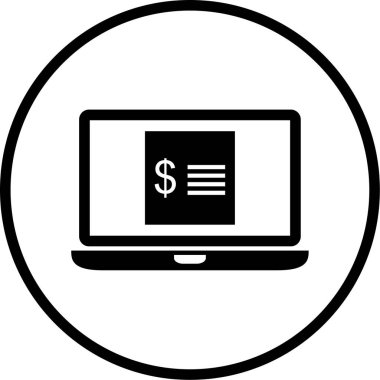 Laptop modern simgesinin vektör illüstrasyonu