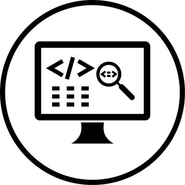 Bilgisayar. Web simgesi basit illüstrasyon